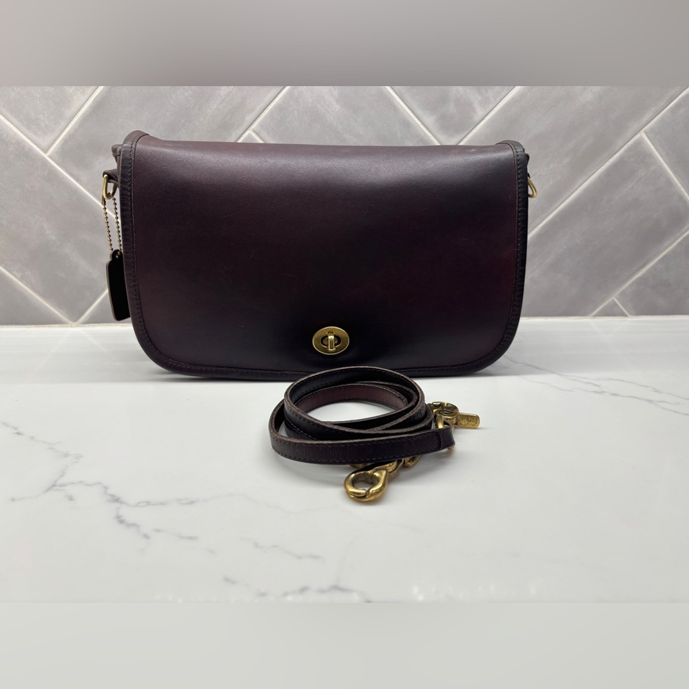 Vintage Coach Convertible Clutch Burgundy